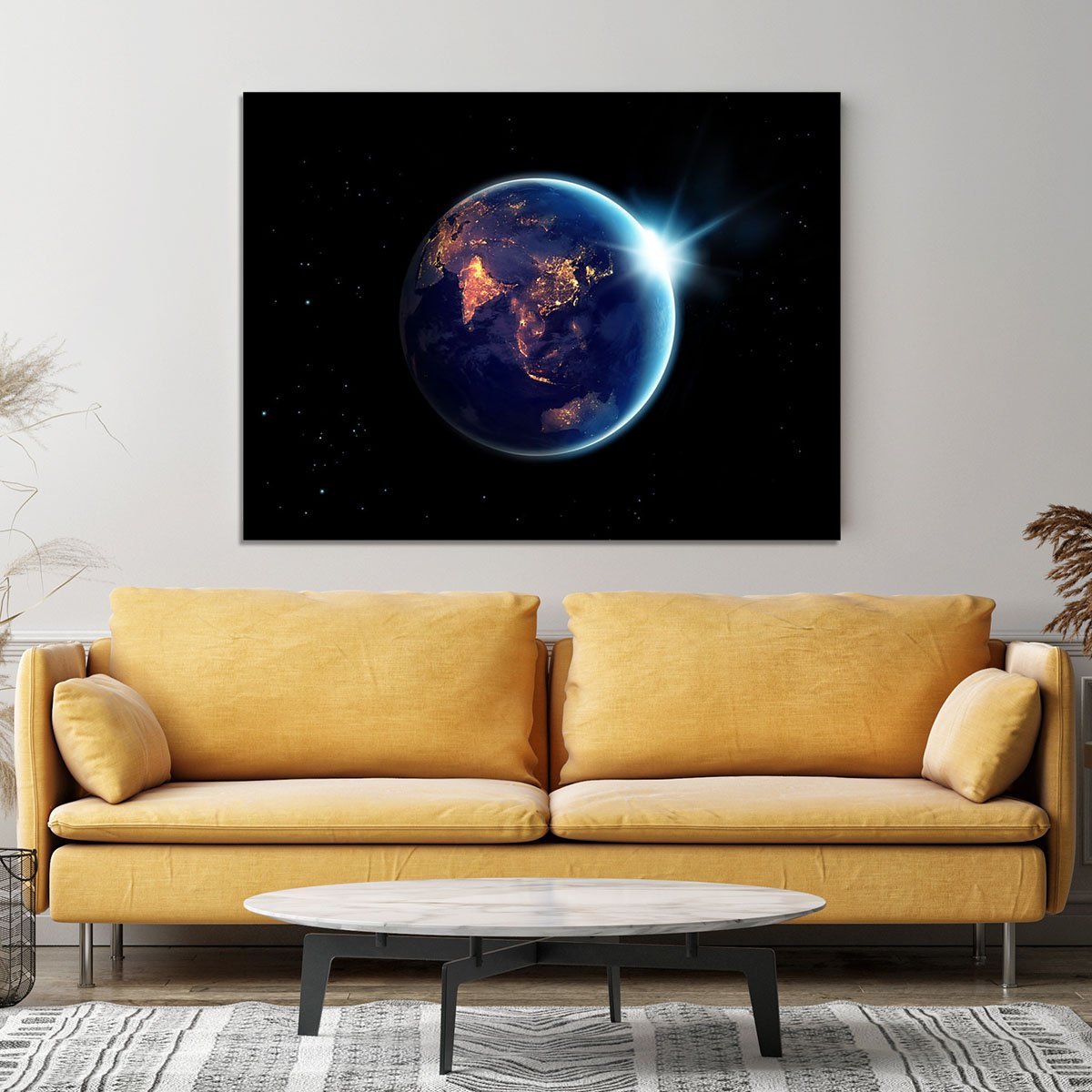 Night in planet Canvas Print or Poster