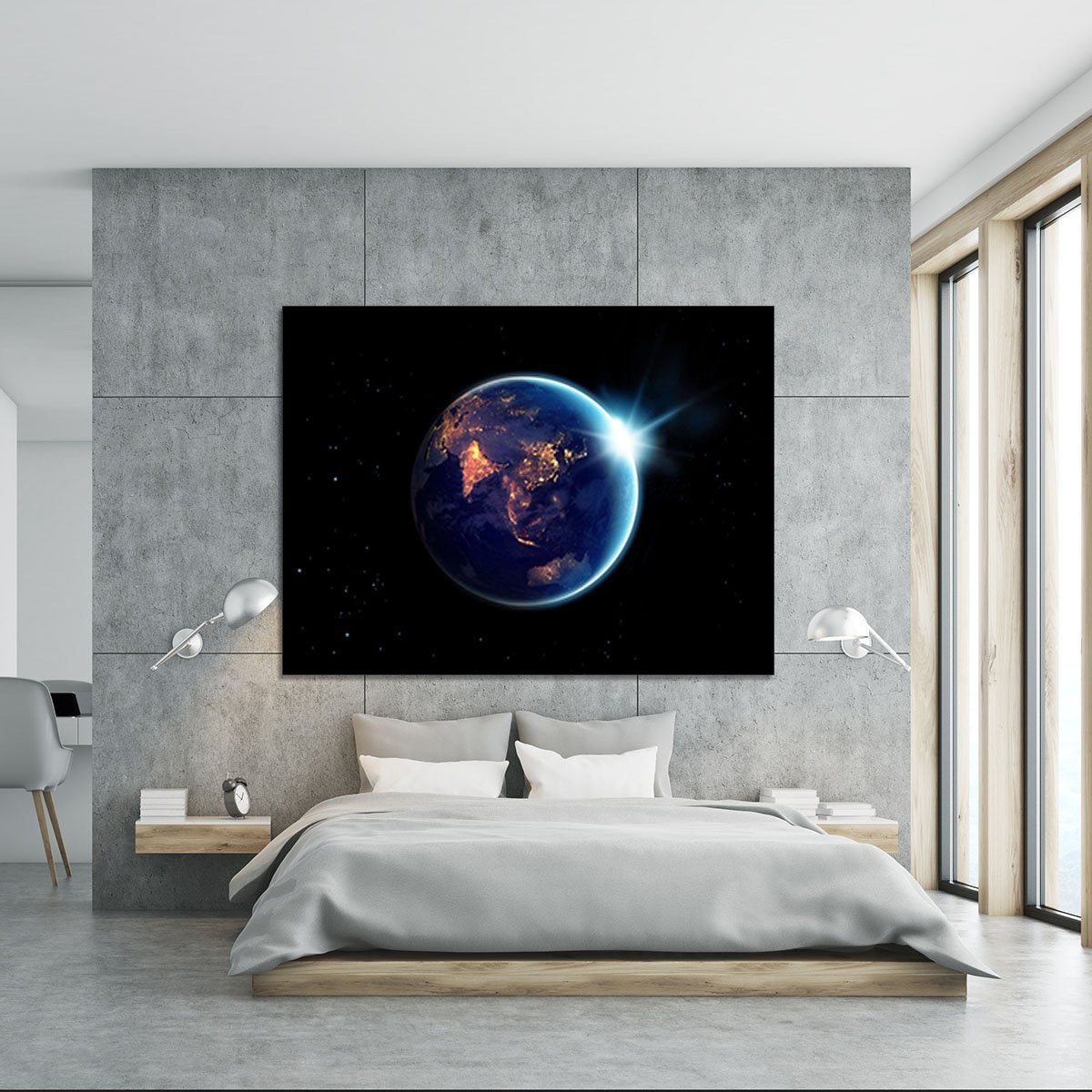 Night in planet Canvas Print or Poster