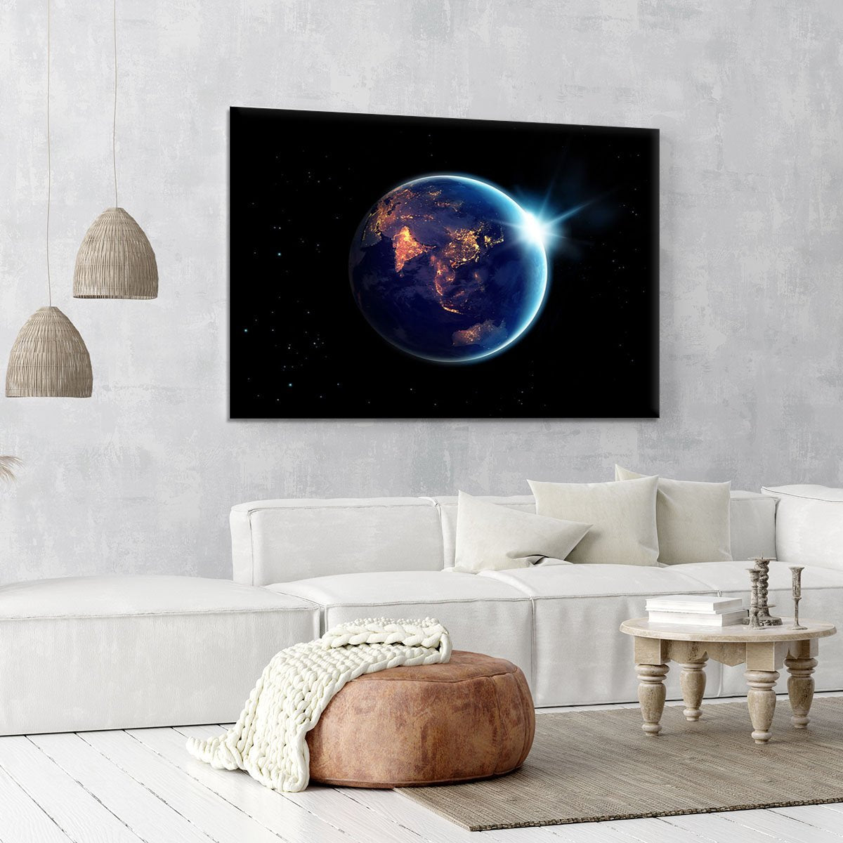 Night in planet Canvas Print or Poster