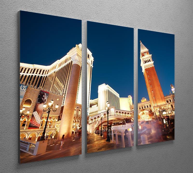 Night scenes from Las Vegas 3 Split Panel Canvas Print - Canvas Art Rocks - 2