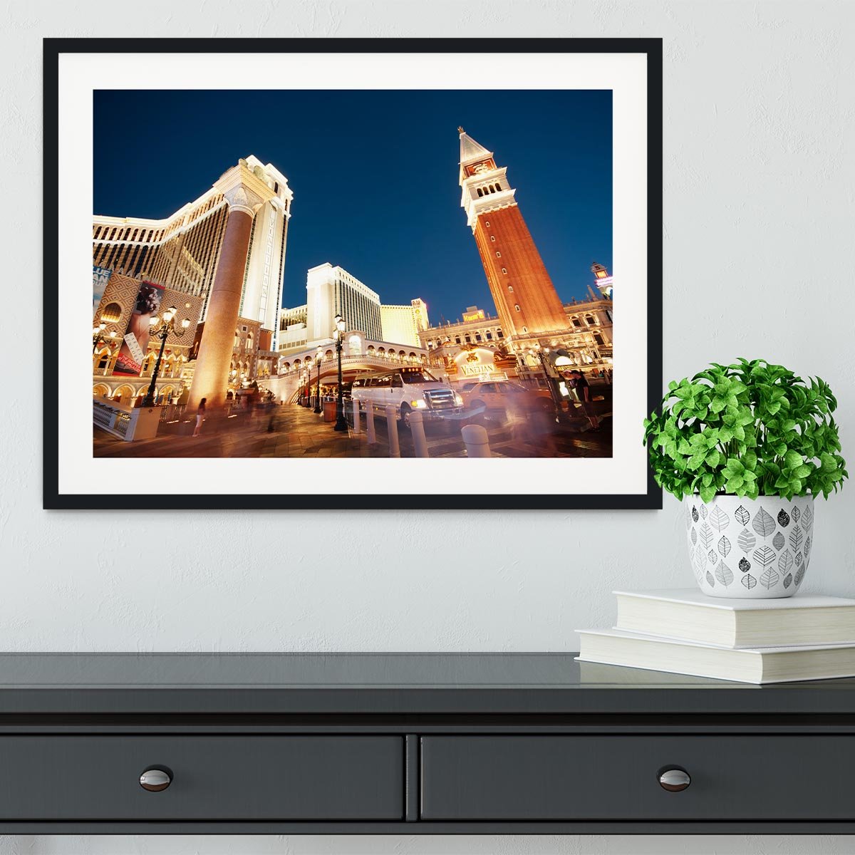 Night scenes from Las Vegas Framed Print - Canvas Art Rocks - 1