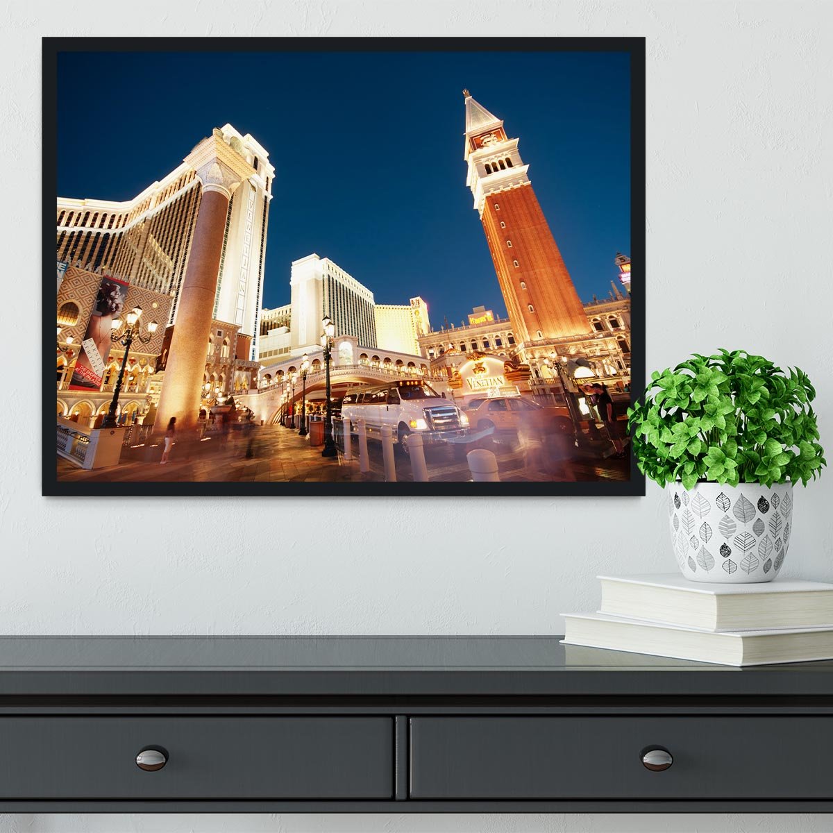 Night scenes from Las Vegas Framed Print - Canvas Art Rocks - 2