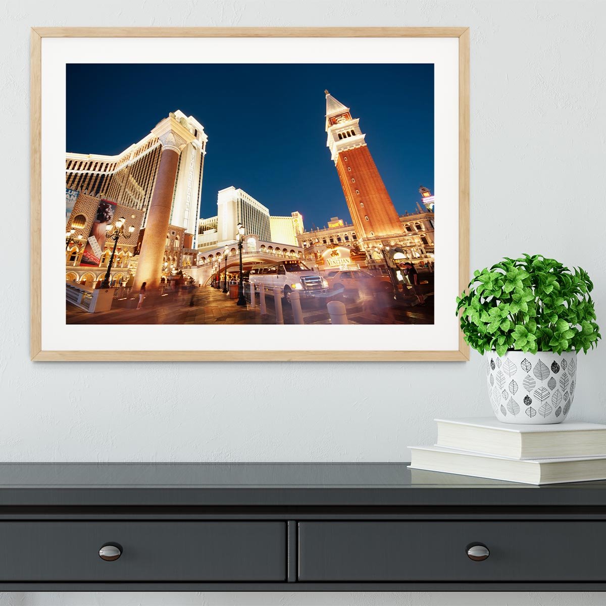 Night scenes from Las Vegas Framed Print - Canvas Art Rocks - 3