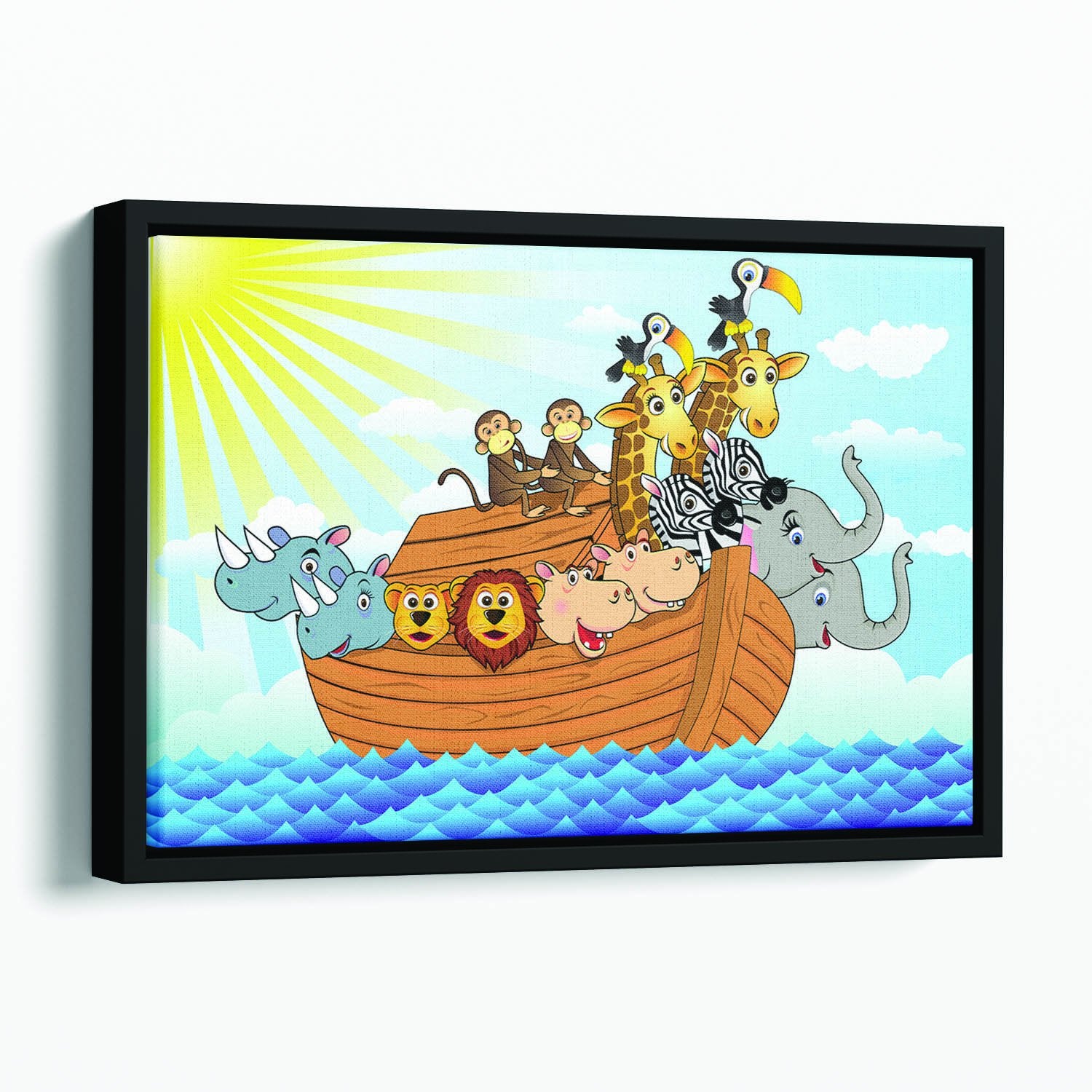 Noah Ark Floating Framed Canvas
