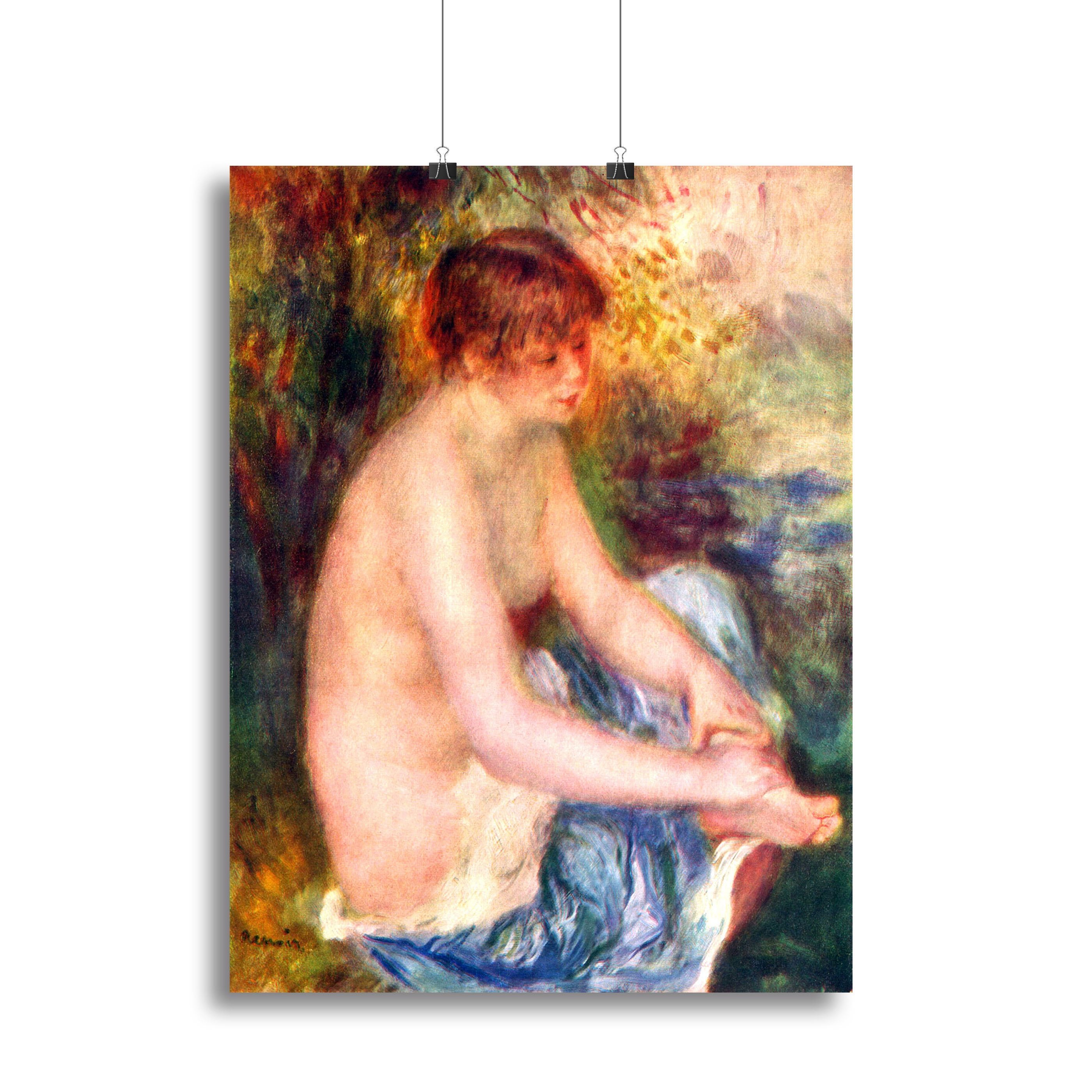 Nude in blue by Renoir Canvas Print or Poster