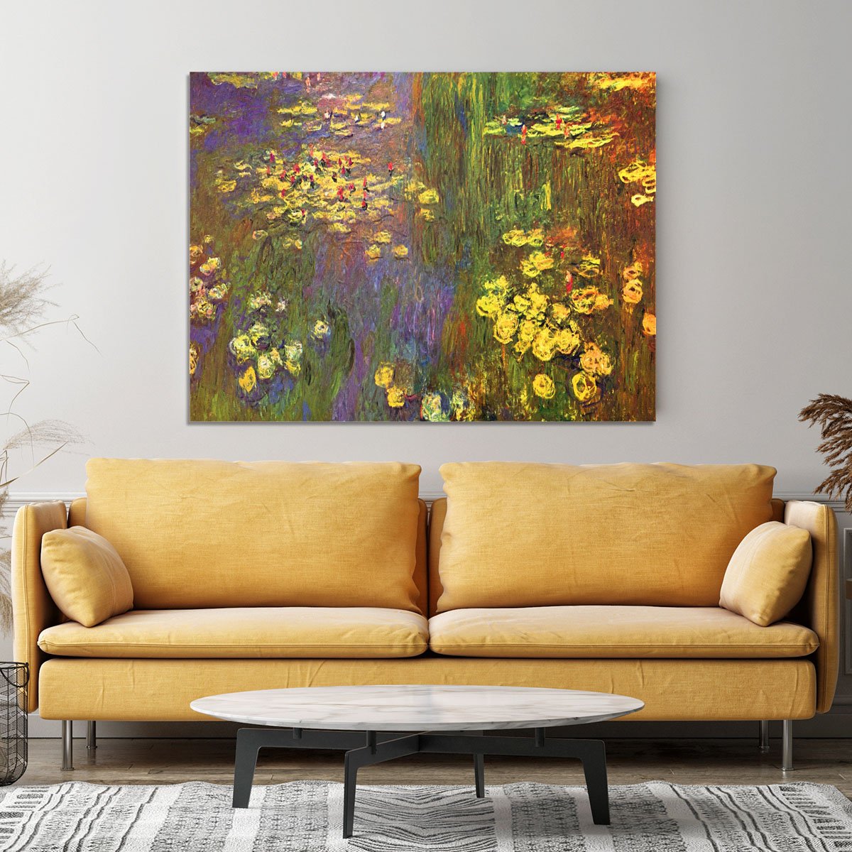 Nympheas water plantes by Monet Canvas Print or Poster