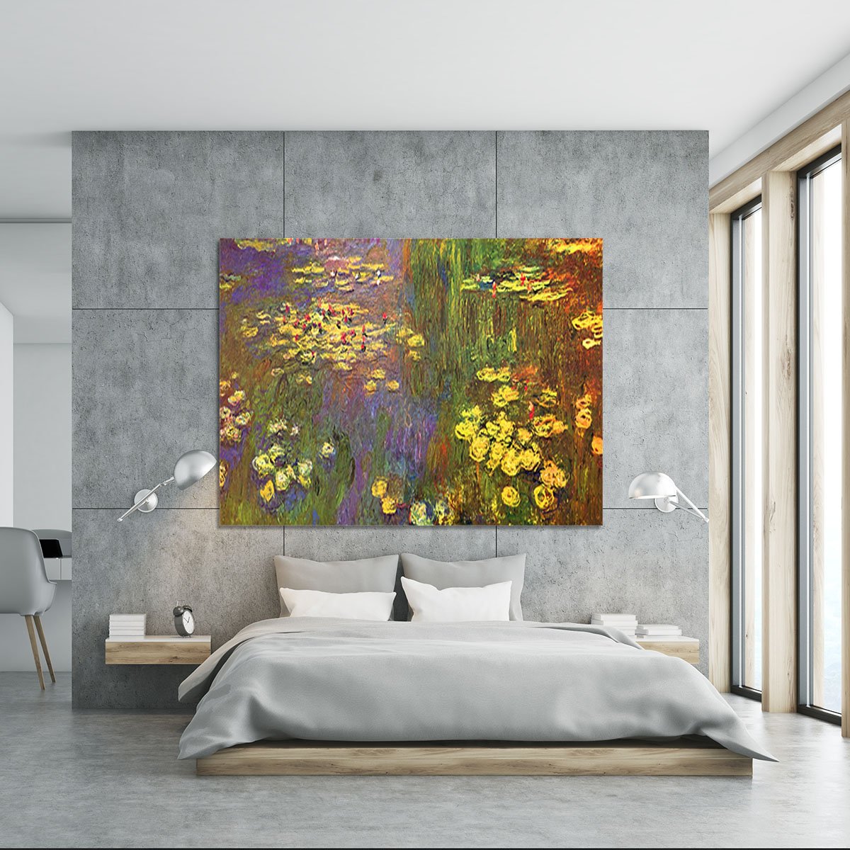 Nympheas water plantes by Monet Canvas Print or Poster