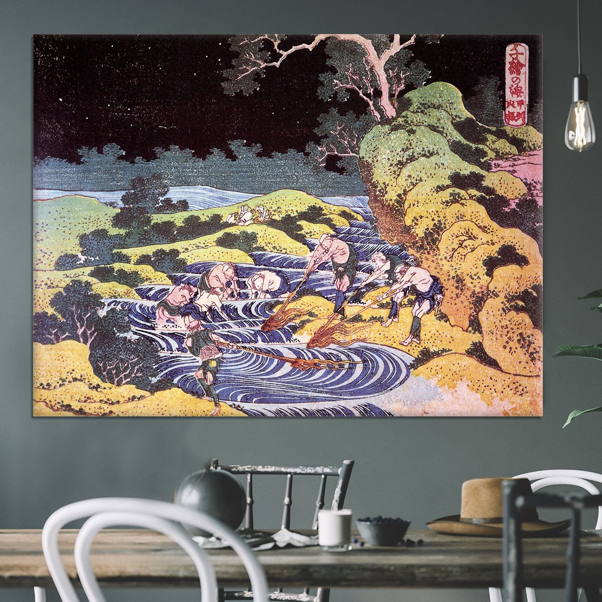 Ocean landscape by Hokusai Canvas Print or Poster