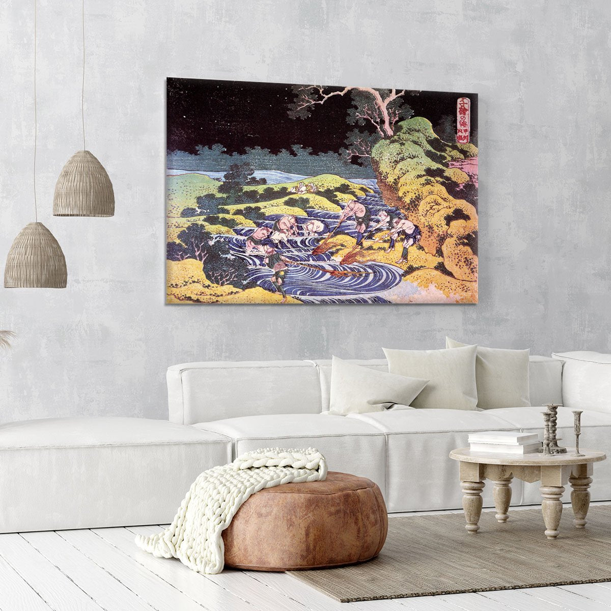 Ocean landscape by Hokusai Canvas Print or Poster