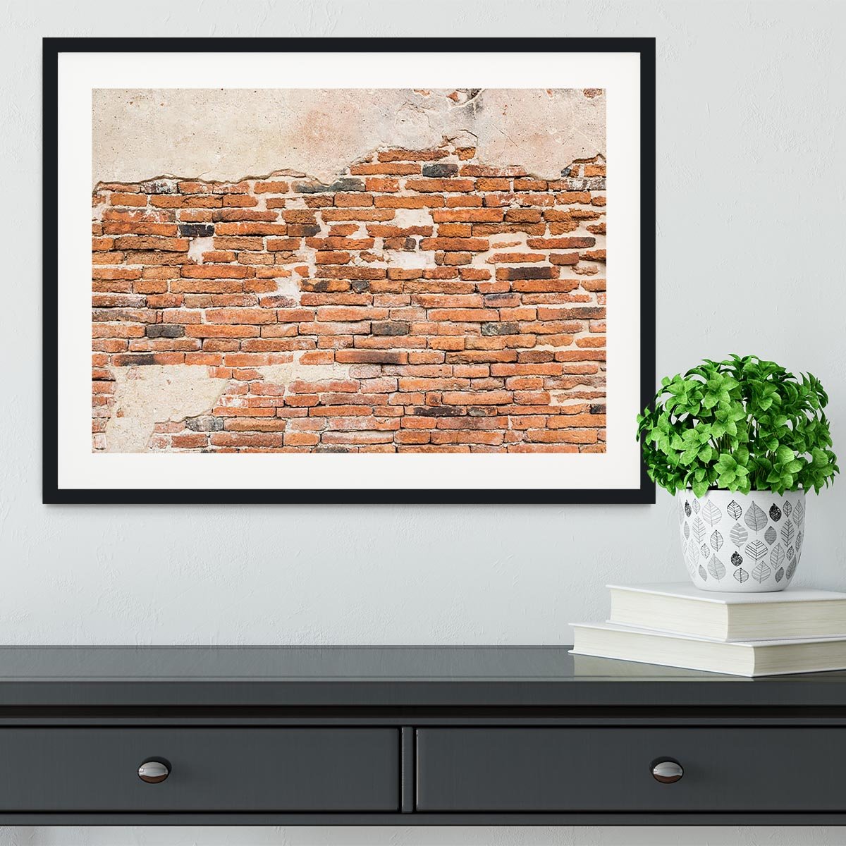 Old brick wall texture Framed Print - Canvas Art Rocks - 1