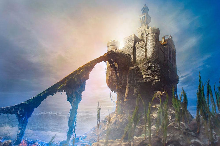 Old castle on the hill Wall Mural Wallpaper