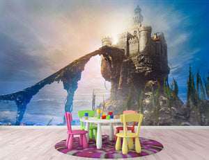 Old castle on the hill Wall Mural Wallpaper - Canvas Art Rocks - 2
