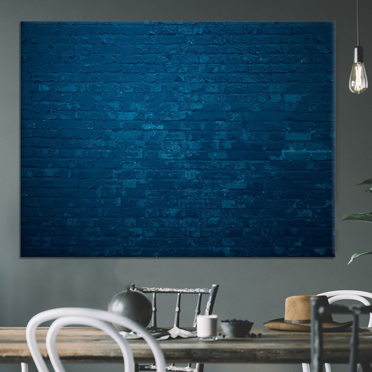 Old dark blue Canvas Print or Poster