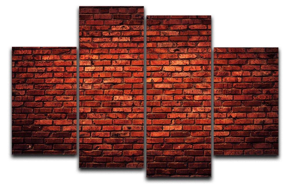 Old grunge brick 4 Split Panel Canvas - Canvas Art Rocks - 1