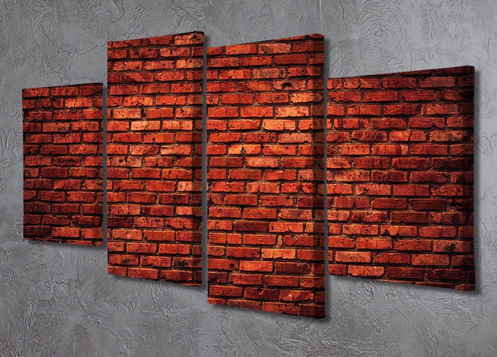 Old grunge brick 4 Split Panel Canvas - Canvas Art Rocks - 2