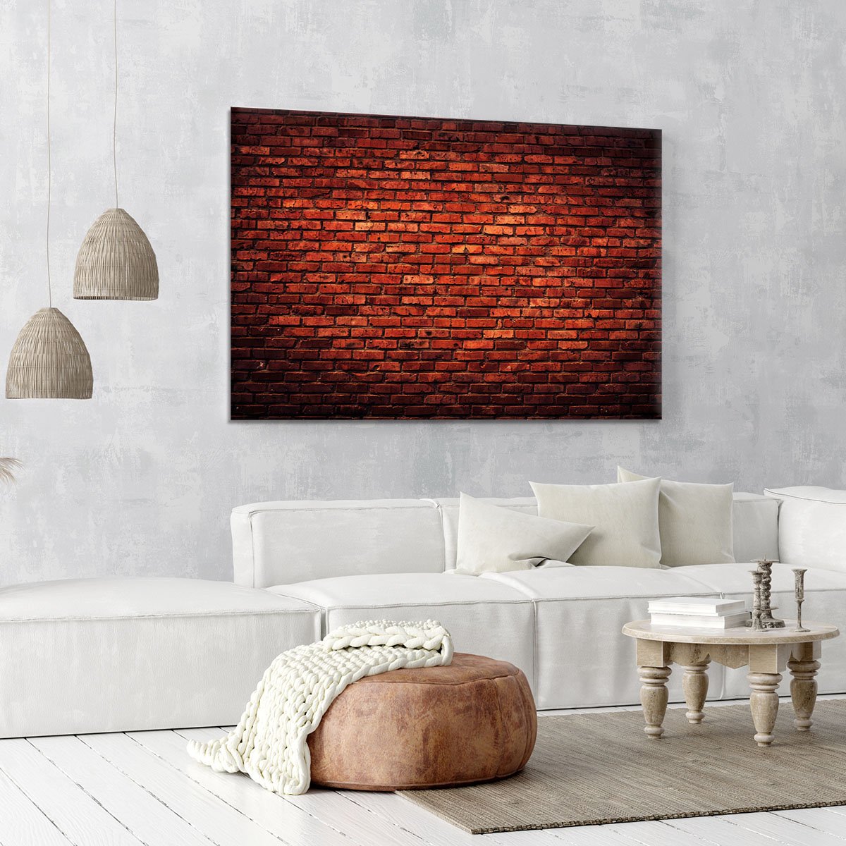 Old grunge brick Canvas Print or Poster