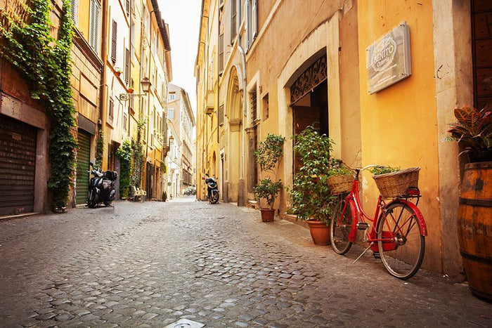 Old streets in Trastevere Wall Mural Wallpaper
