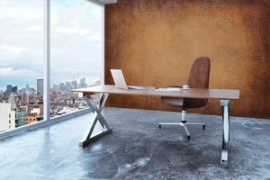 Old vintage brown leather Wall Mural Wallpaper - Canvas Art Rocks - 3