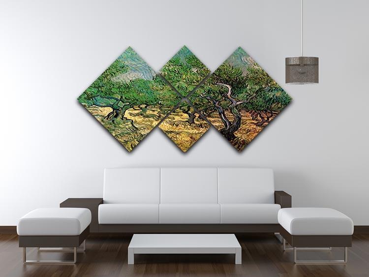 Olive Grove 2 by Van Gogh 4 Square Multi Panel Canvas - Canvas Art Rocks - 3