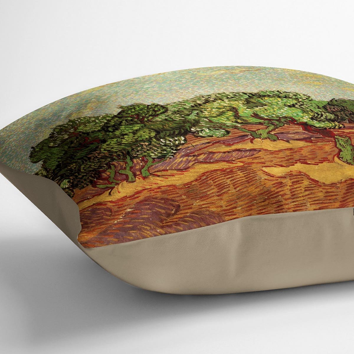 Olive Grove Pale Blue Sky by Van Gogh Throw Pillow