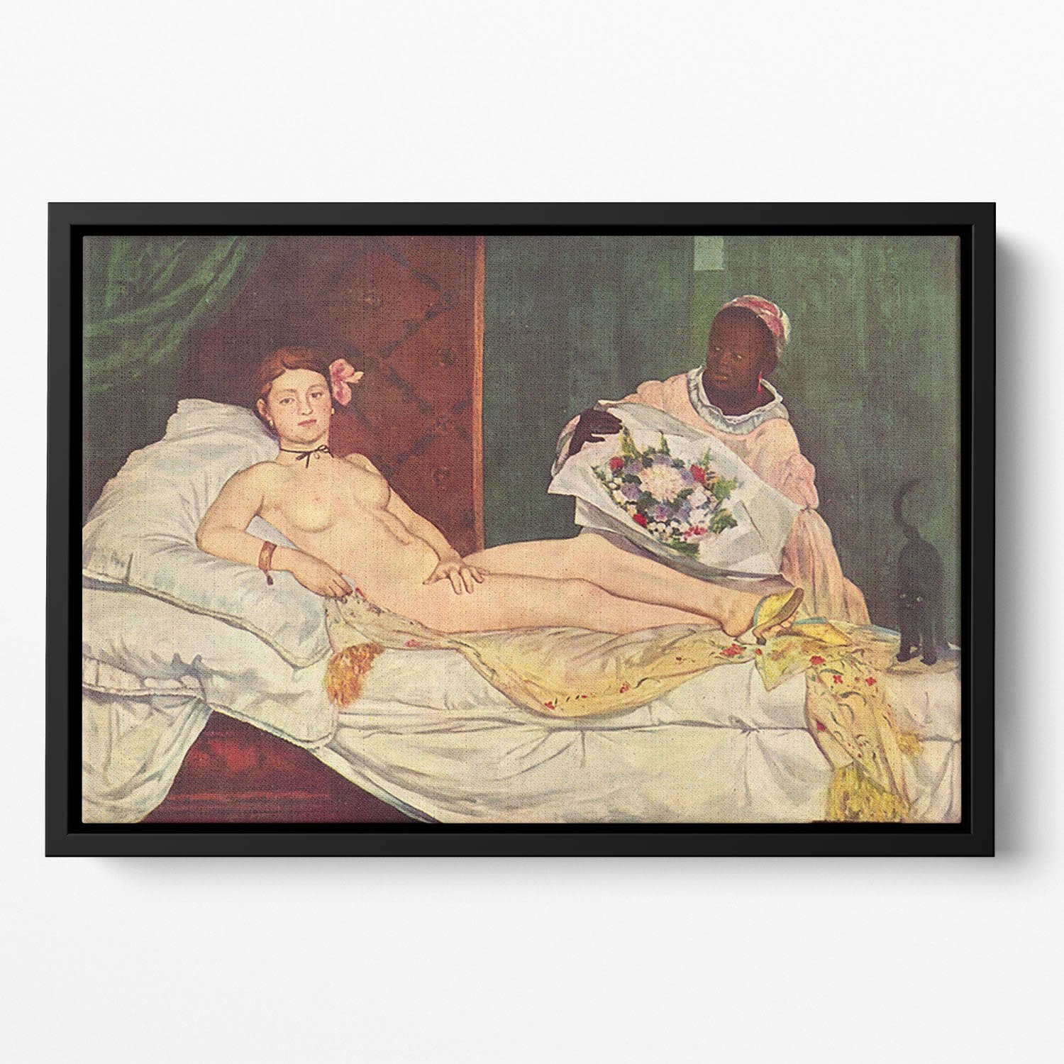 Olympia 1 by Manet Floating Framed Canvas