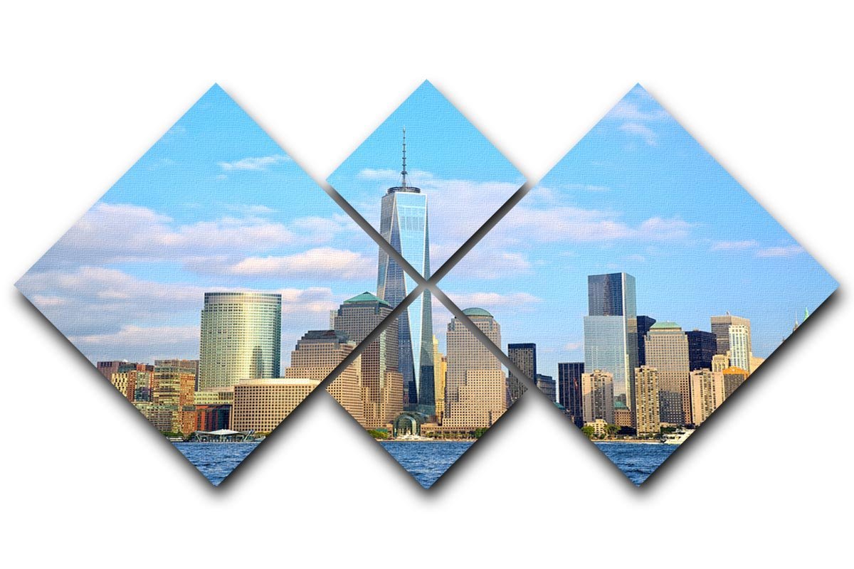 One World Trade Center 4 Square Multi Panel Canvas  - Canvas Art Rocks - 1