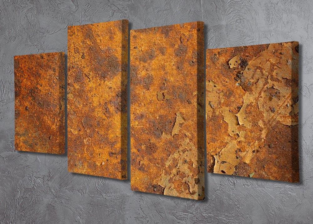 Orange rust grunge abstract 4 Split Panel Canvas - Canvas Art Rocks - 2