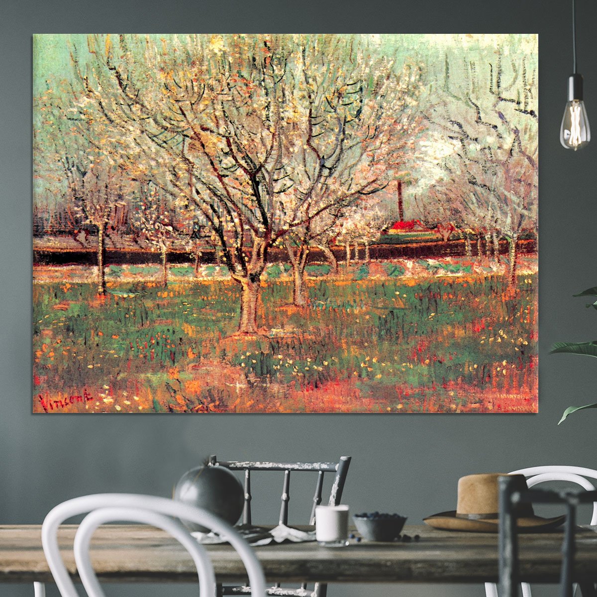 Orchard in Blossom Plum Trees by Van Gogh Canvas Print or Poster