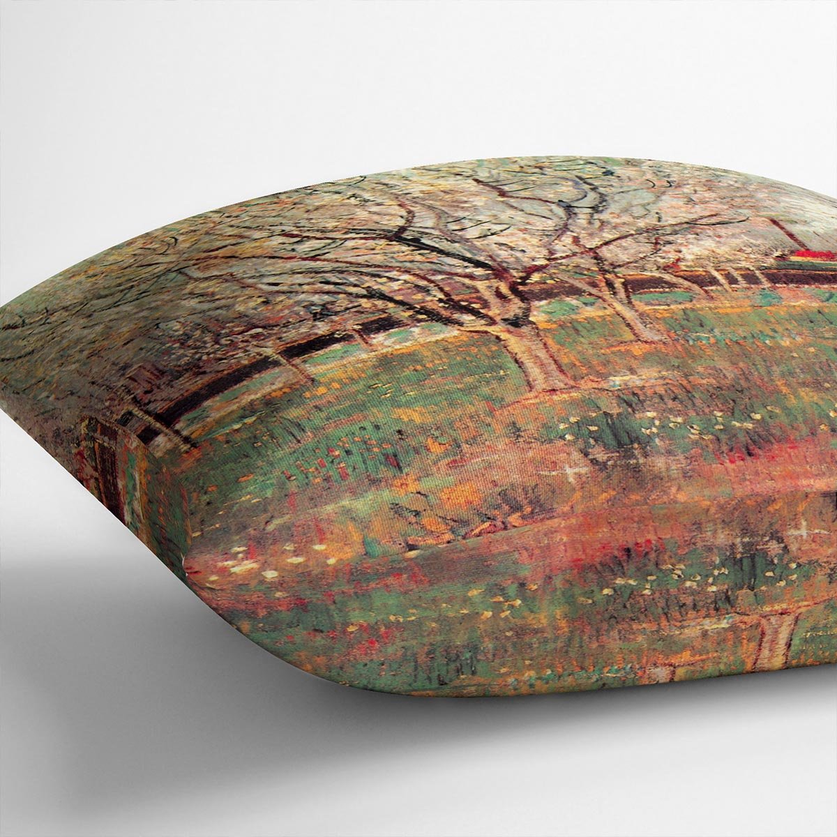 Orchard in Blossom Plum Trees by Van Gogh Throw Pillow