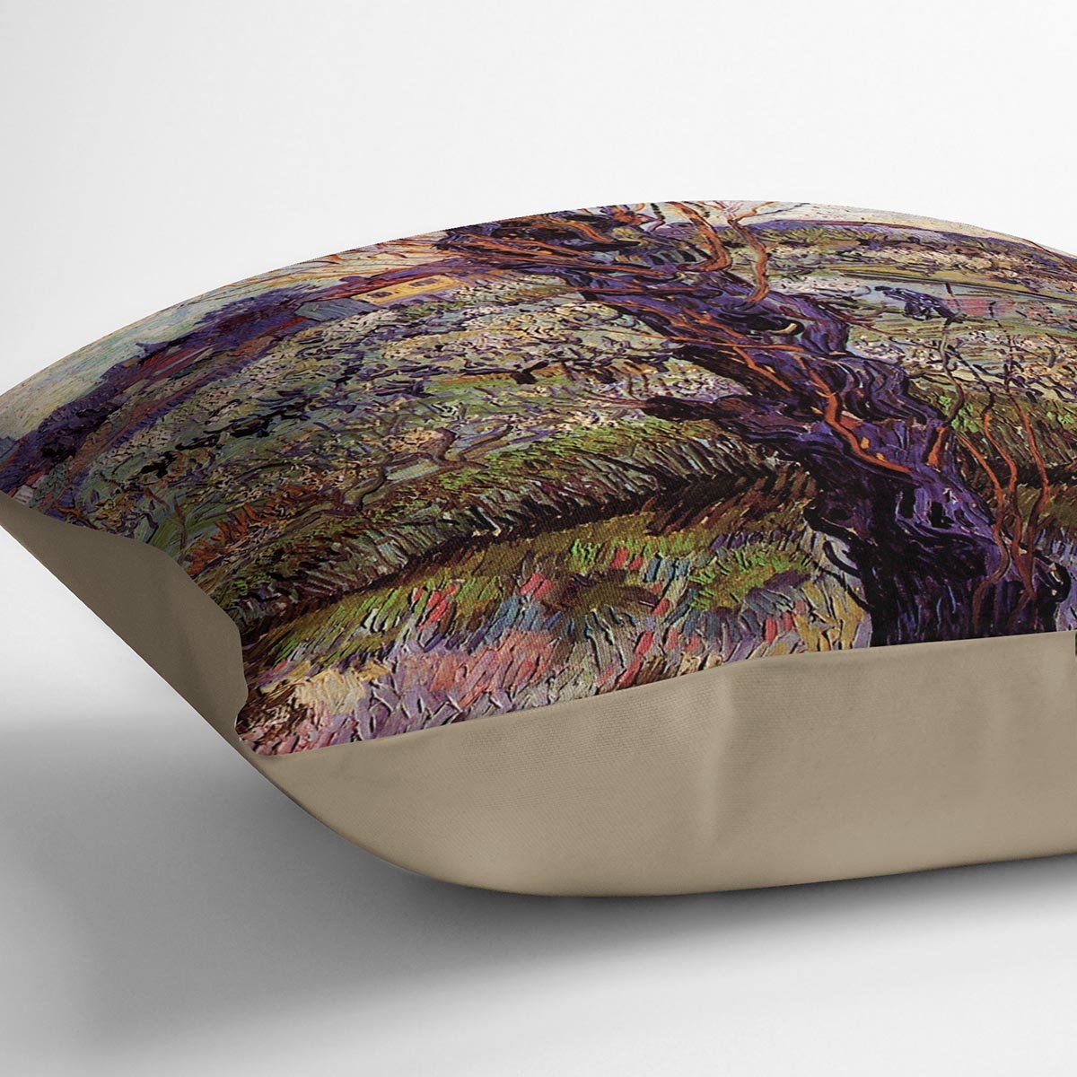 Orchard in Blossom with View of Arles by Van Gogh Throw Pillow