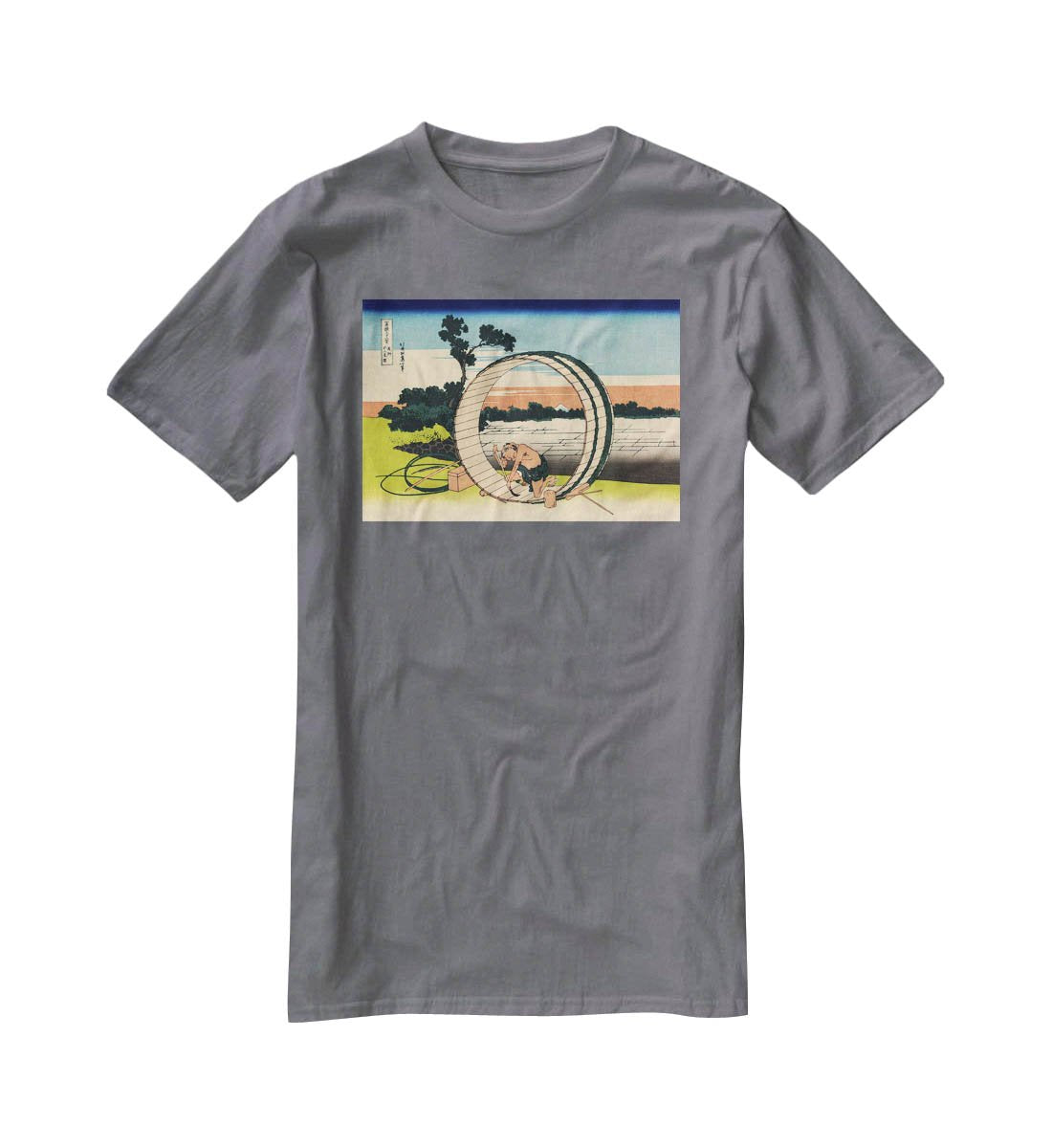 Owari province by Hokusai T-Shirt - Canvas Art Rocks - 3
