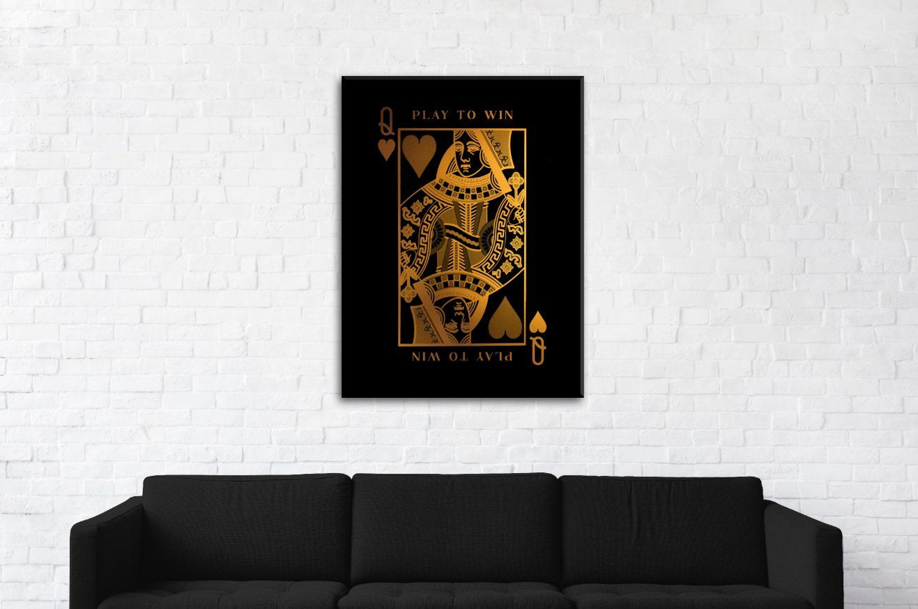 Queen Playing Card Canvas