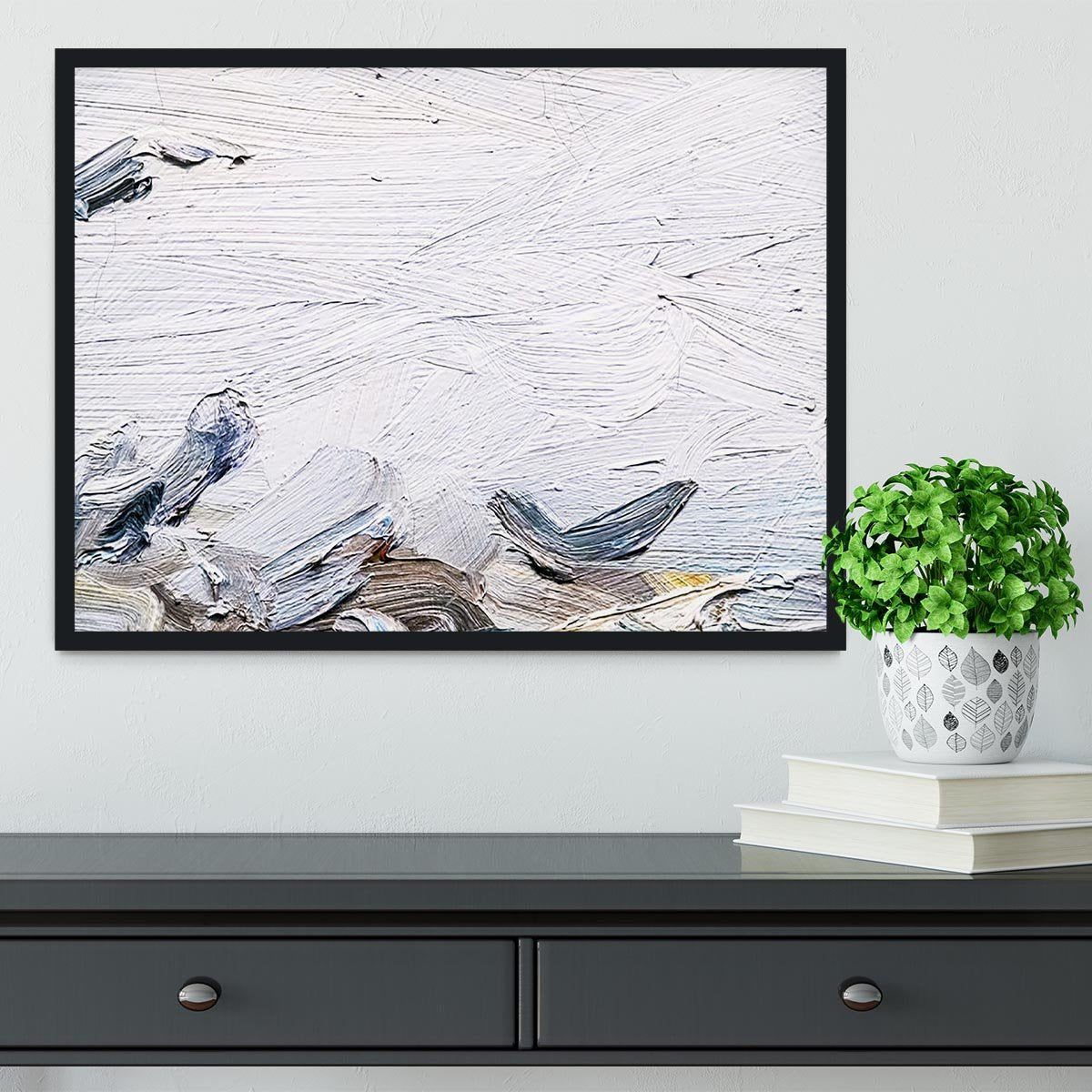 Painted canvas texture Framed Print - Canvas Art Rocks - 2