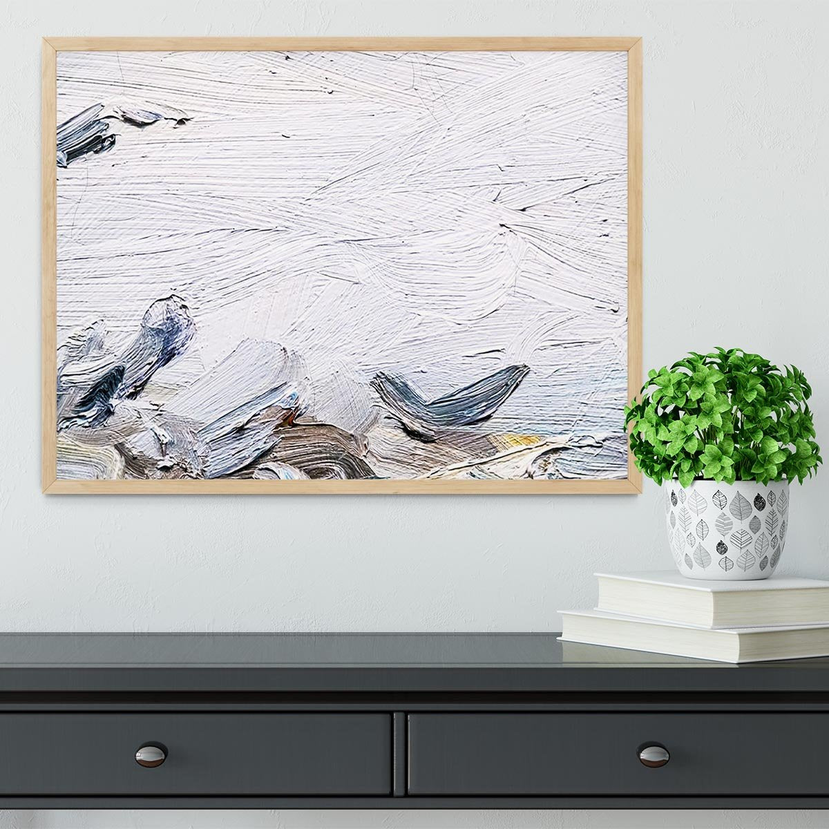 Painted canvas texture Framed Print - Canvas Art Rocks - 4