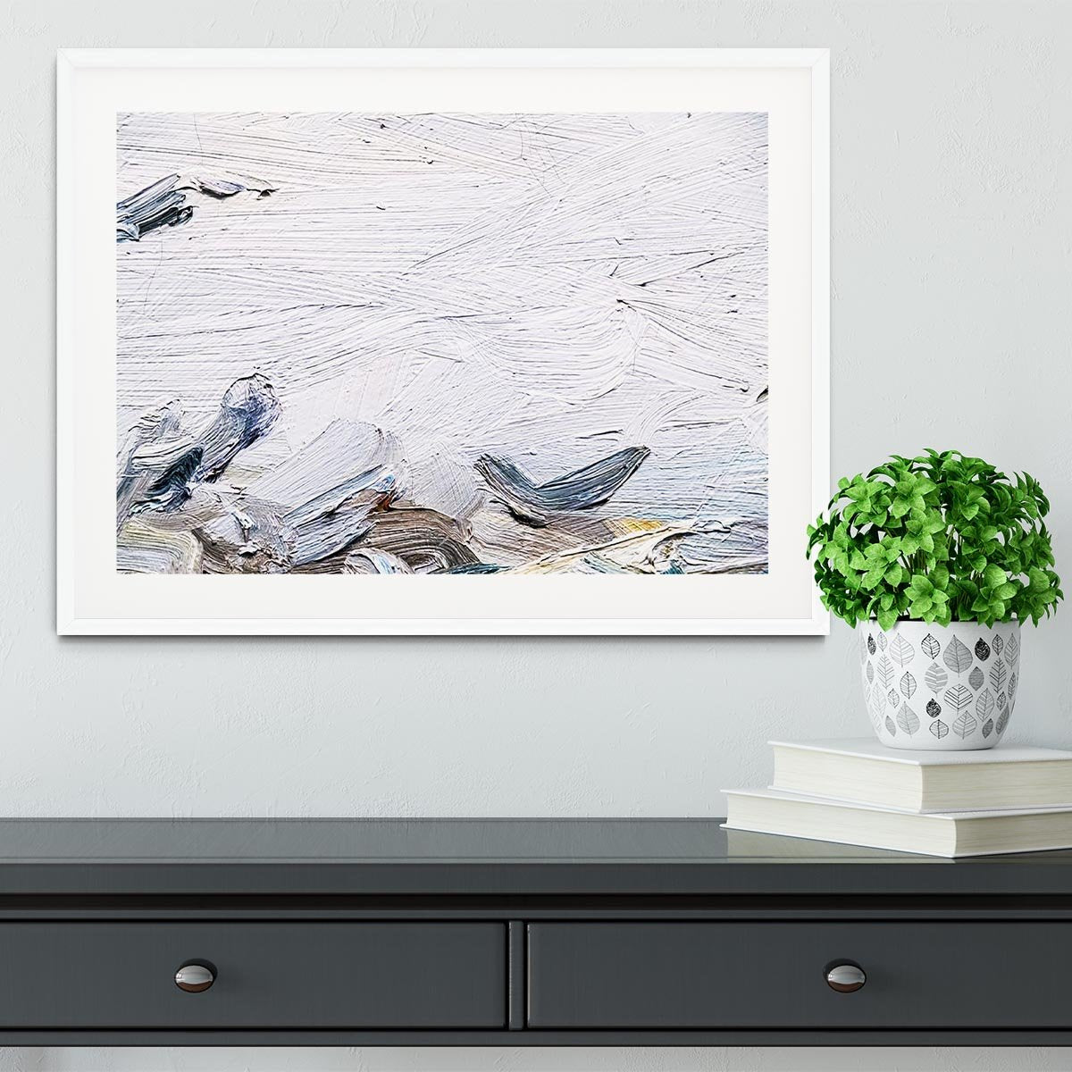 Painted canvas texture Framed Print - Canvas Art Rocks - 5