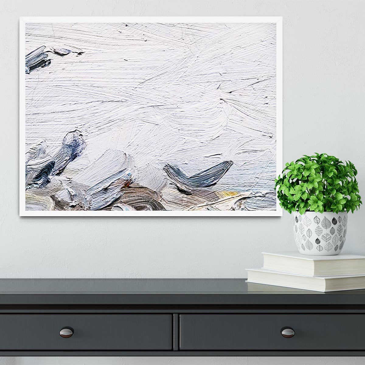 Painted canvas texture Framed Print - Canvas Art Rocks -6