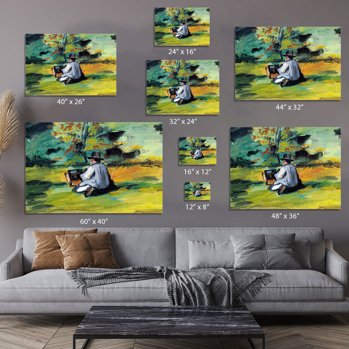 Painter at Work by Cezanne Canvas Print or Poster - Canvas Art Rocks - 7