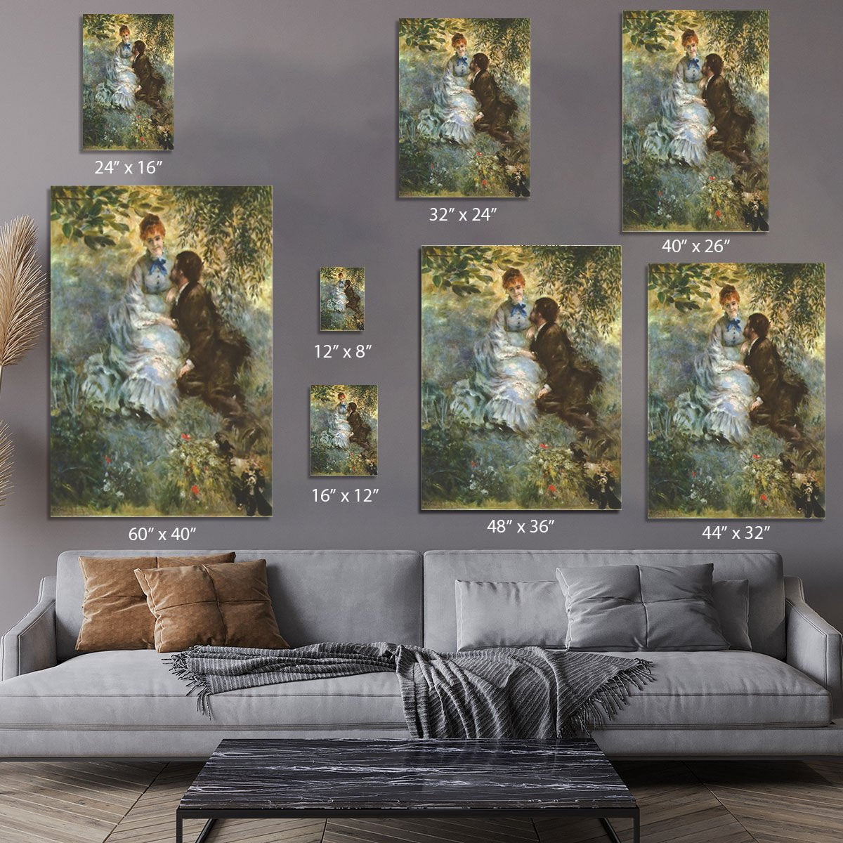 Pair of Lovers by Renoir Canvas Print or Poster