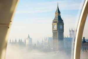 Palace of Westminster in fog Wall Mural Wallpaper - Canvas Art Rocks - 1