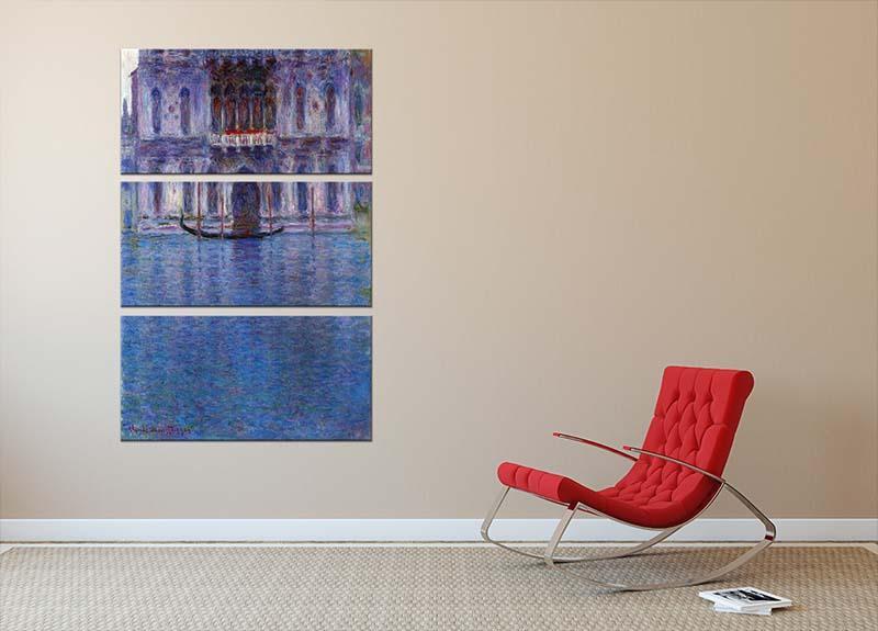 Palazzo 1 by Monet 3 Split Panel Canvas Print - Canvas Art Rocks - 2