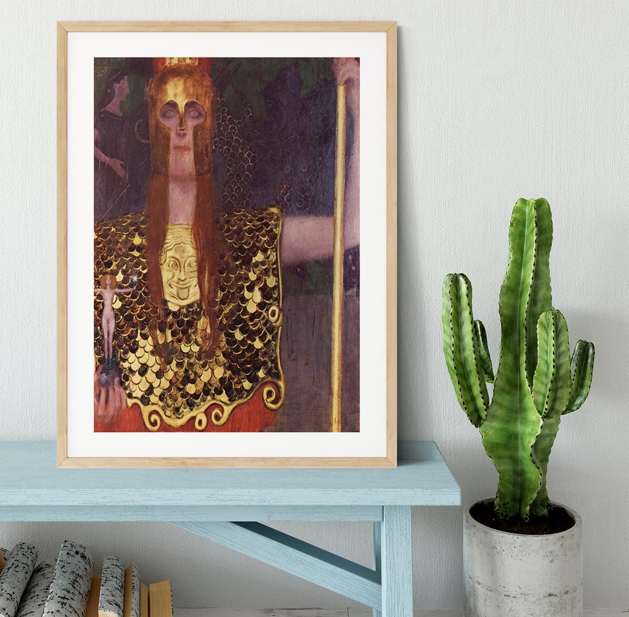 Pallas Athena by Klimt Framed Print - Canvas Art Rocks - 3