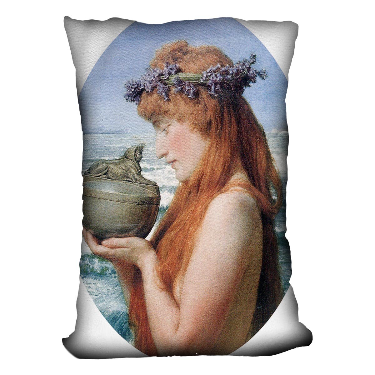 Pandora by Alma Tadema Cushion - Canvas Art Rocks - 4