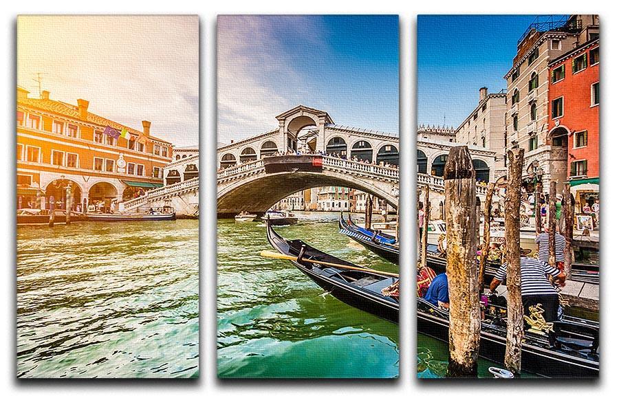 Panoramic view of Canal Grande 3 Split Panel Canvas Print - Canvas Art Rocks - 1