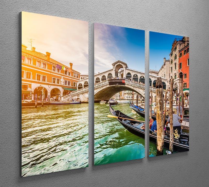 Panoramic view of Canal Grande 3 Split Panel Canvas Print - Canvas Art Rocks - 2