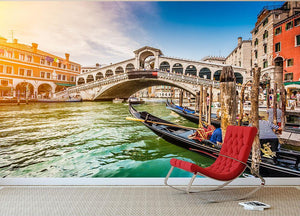 Panoramic view of Canal Grande Wall Mural Wallpaper - Canvas Art Rocks - 2