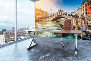 Panoramic view of Canal Grande Wall Mural Wallpaper - Canvas Art Rocks - 3