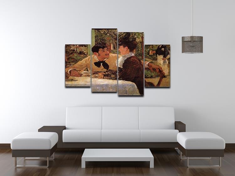 Pare Lathuille by Manet 4 Split Panel Canvas - Canvas Art Rocks - 3