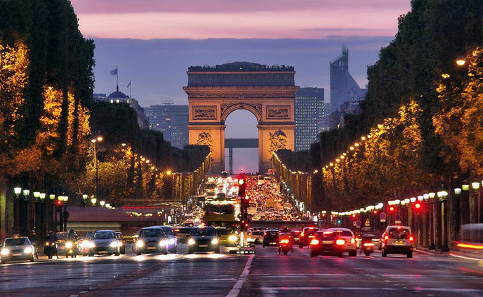 Paris Champs Elysees at night Wall Mural Wallpaper