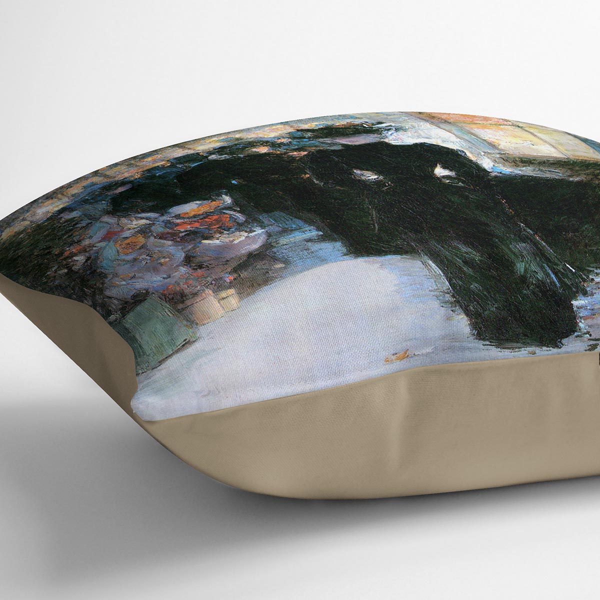 Paris Nocturne by Hassam Cushion - Canvas Art Rocks - 2