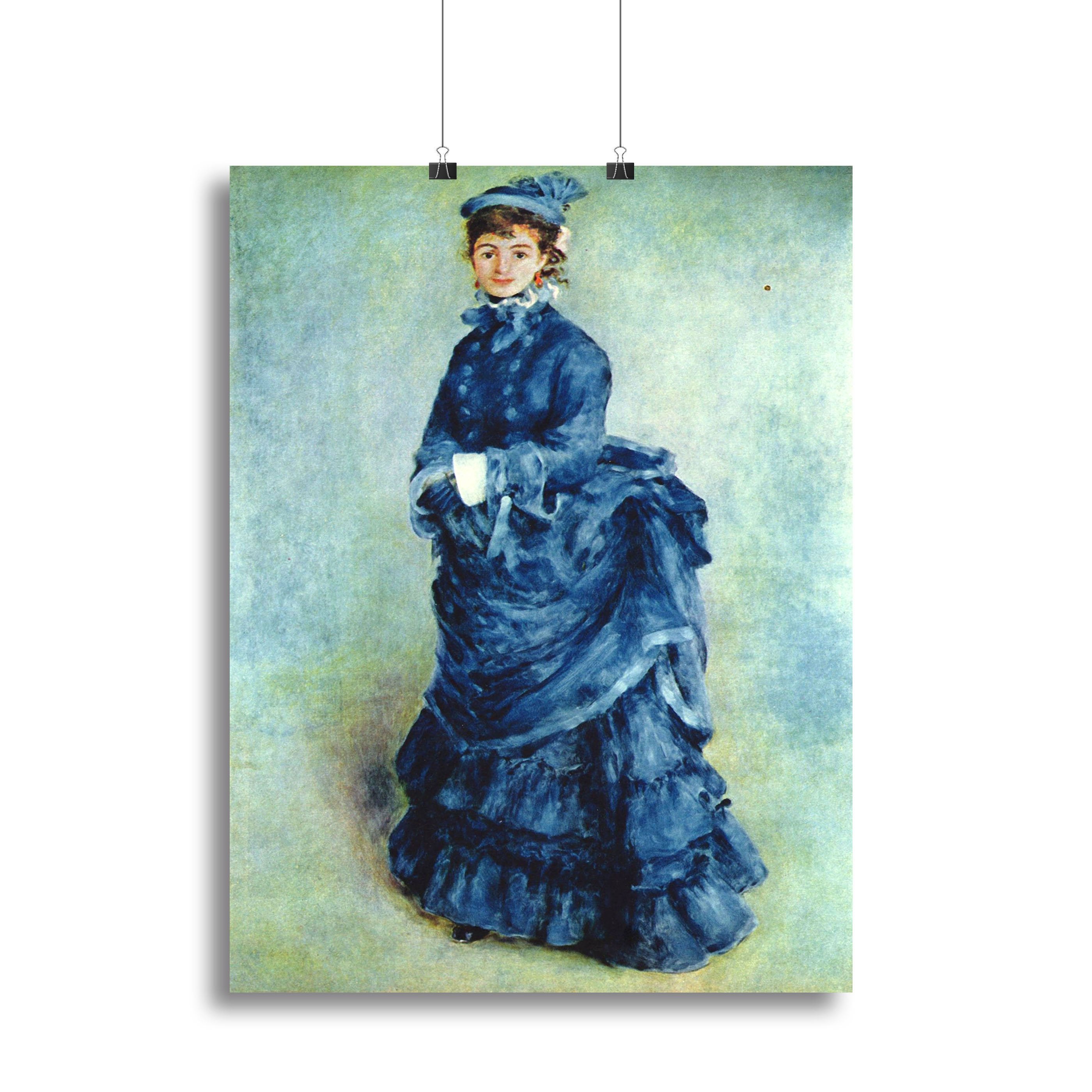 Paris girl the lady in blue by Renoir Canvas Print or Poster